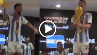 Unbridled joy after winning the World Cup, Messi's passionate dance in the dressing room with the cup, viral video !!