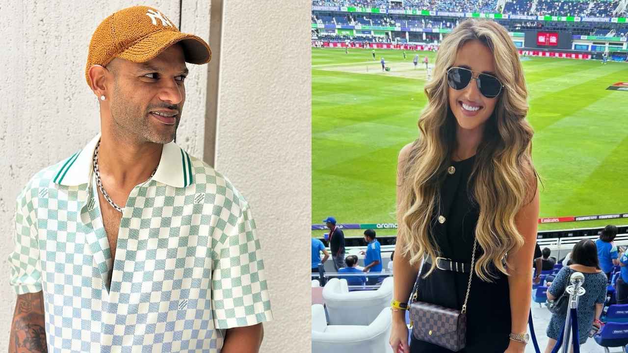 Shikhar Dhawan and Sophie Shine