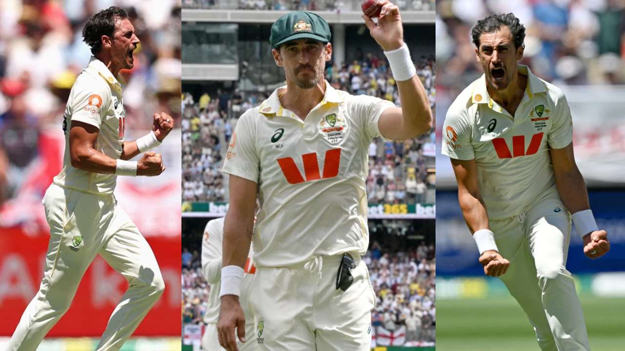 Mitchell Starc bagging 7 wickets for just 58 runs in Ashes opening 2025