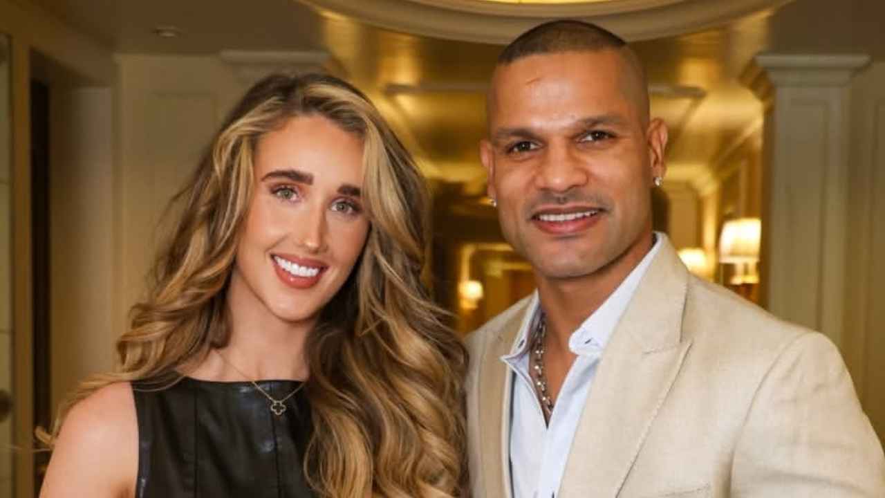Shikhar Dhawan and Sophie Shine