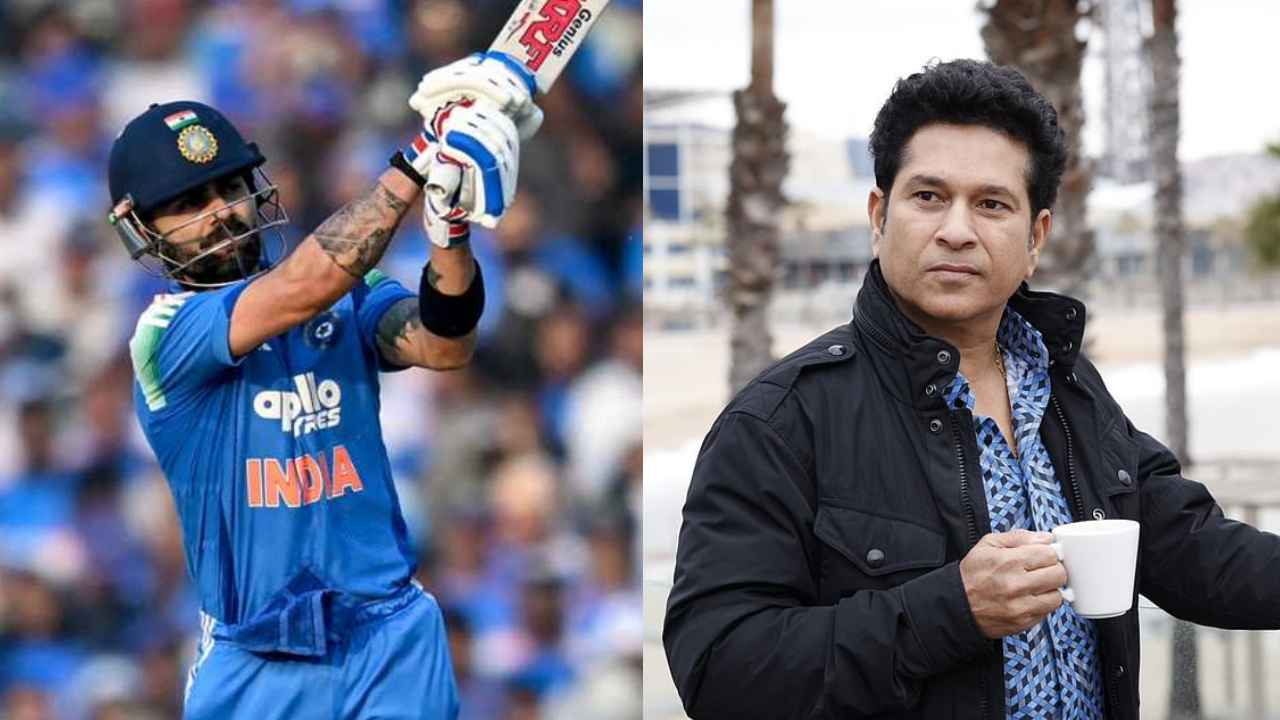 Virat Kohli and Sachin Tendulkar 