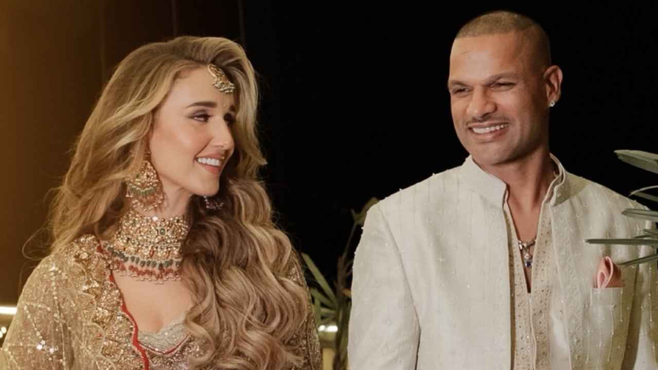 Shikhar Dhawan and Sophie Shine 